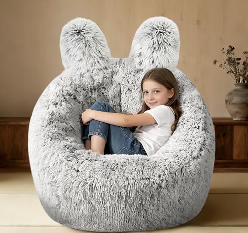 Aodenge Bunny Ears Fluffy Bean Bag