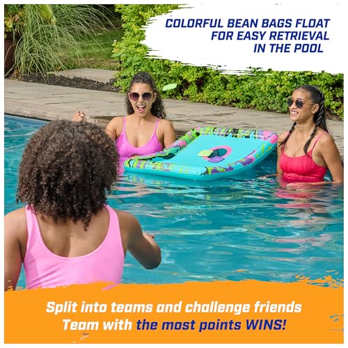 SwimWays Hydro Cornhole, Pool Toys for Kids and Adults, Cornhole Toss Game for Beach, Lake and Swimming Pool, Outdoor Toys for Kids Aged 5 & Up - Thumbnail 4