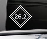 Nashville Decals 26.2 Marathon Diamond Vinyl Decal Laptop Car Truck Bumper Window Sticker, 5.5" x 5.5", Gray