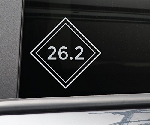 26.2 Marathon Diamond Vinyl Decal Laptop Car Truck Bumper Window Sticker, 5.5