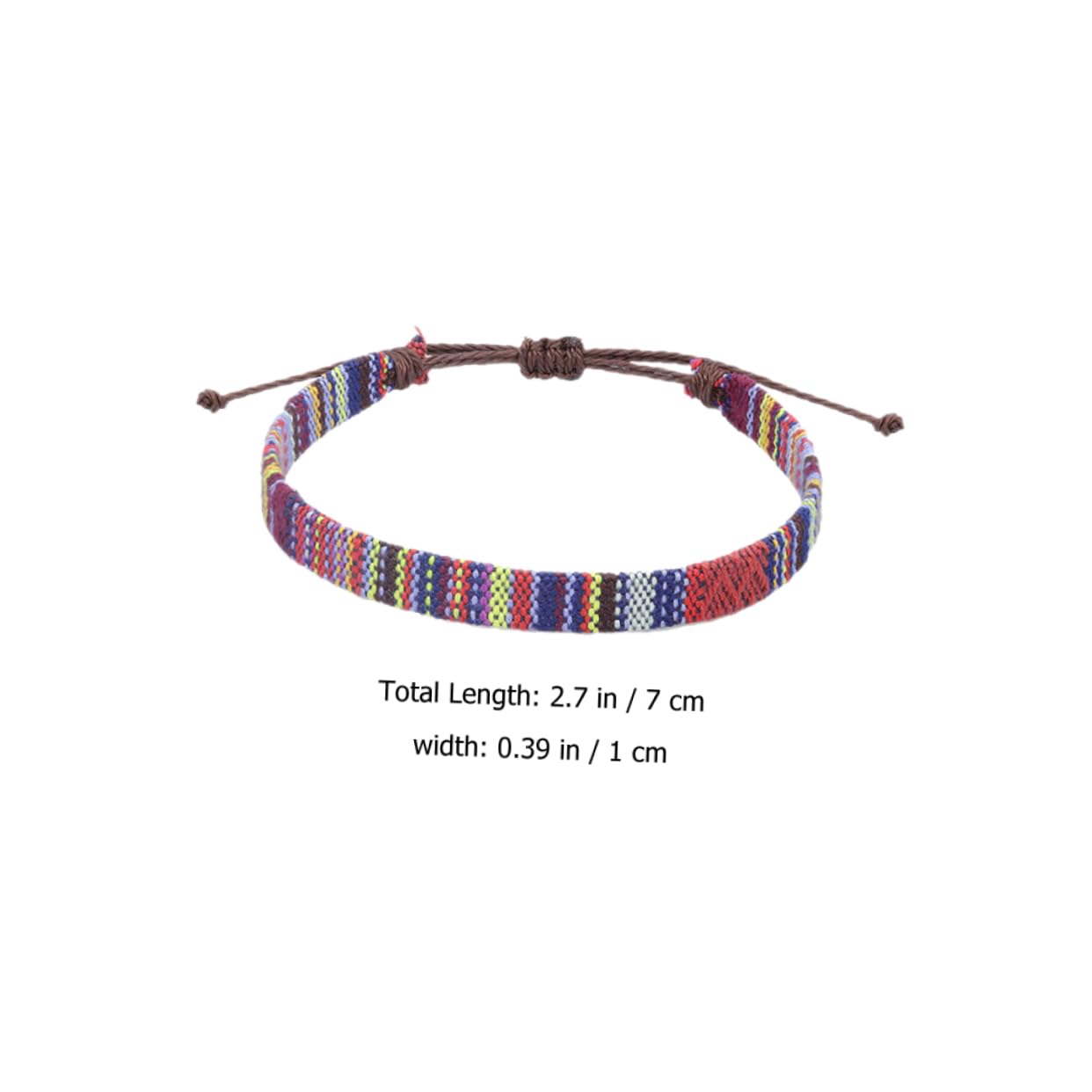 OUNONA Lot De 10 Bracelets Tissés Ethniques Femme En Coton Et Lin Réglables, Style Plage D’été, Légers Et Ajustables Pour Poignet Moyenne, Accessoire Mode Bohème Plage Et Vacances