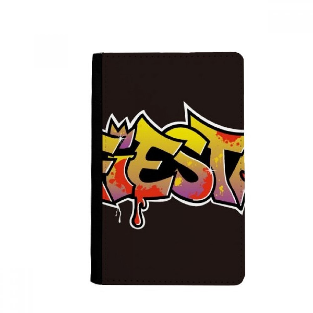 Graffiti Street Fiesta Hand-Decorated Passport Holder Travel Wallet Cover Case Card Purse