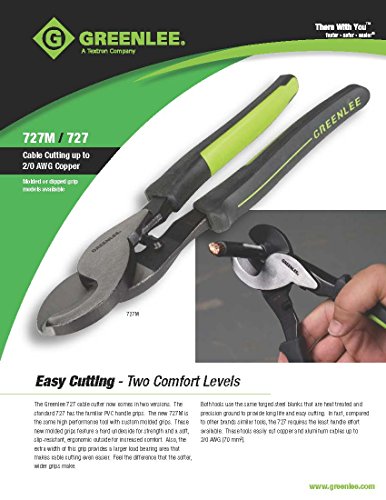 Cutter de câble Greenlee 727 mm à haute performance et coupe nette - 8