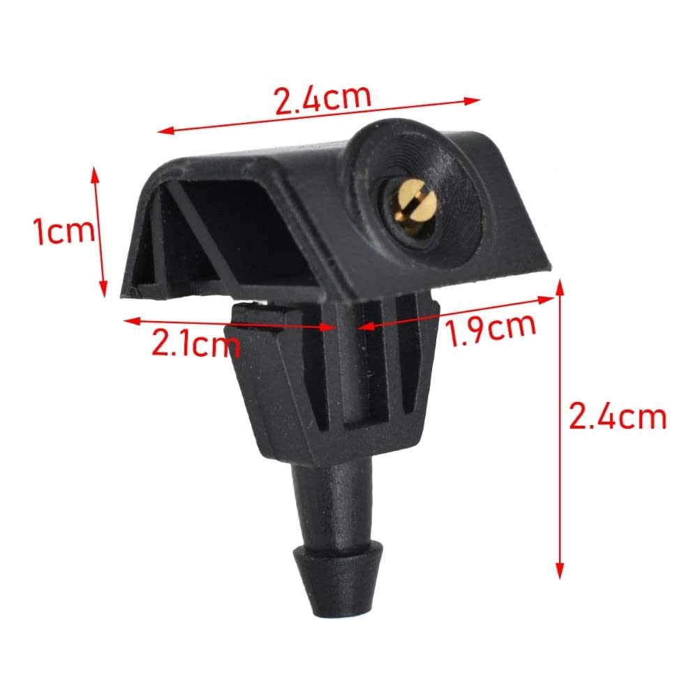 Andy's Orchids 2-Piece Car Windshield Washer Nozzles - Replacement Spray Nozzles For Nissan Tiida, Sylphy, X-Trail (2005-2021)