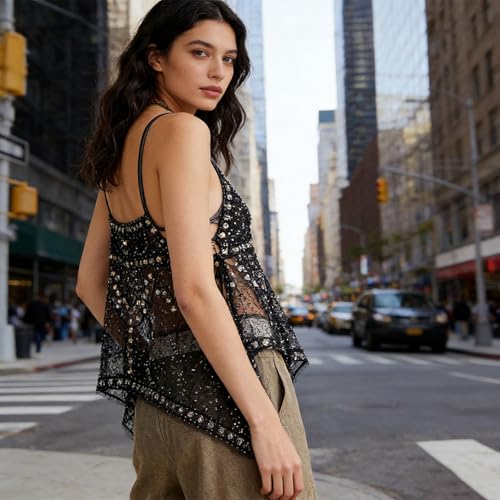 Camisola de tiras ligera de mujer para festivales 6