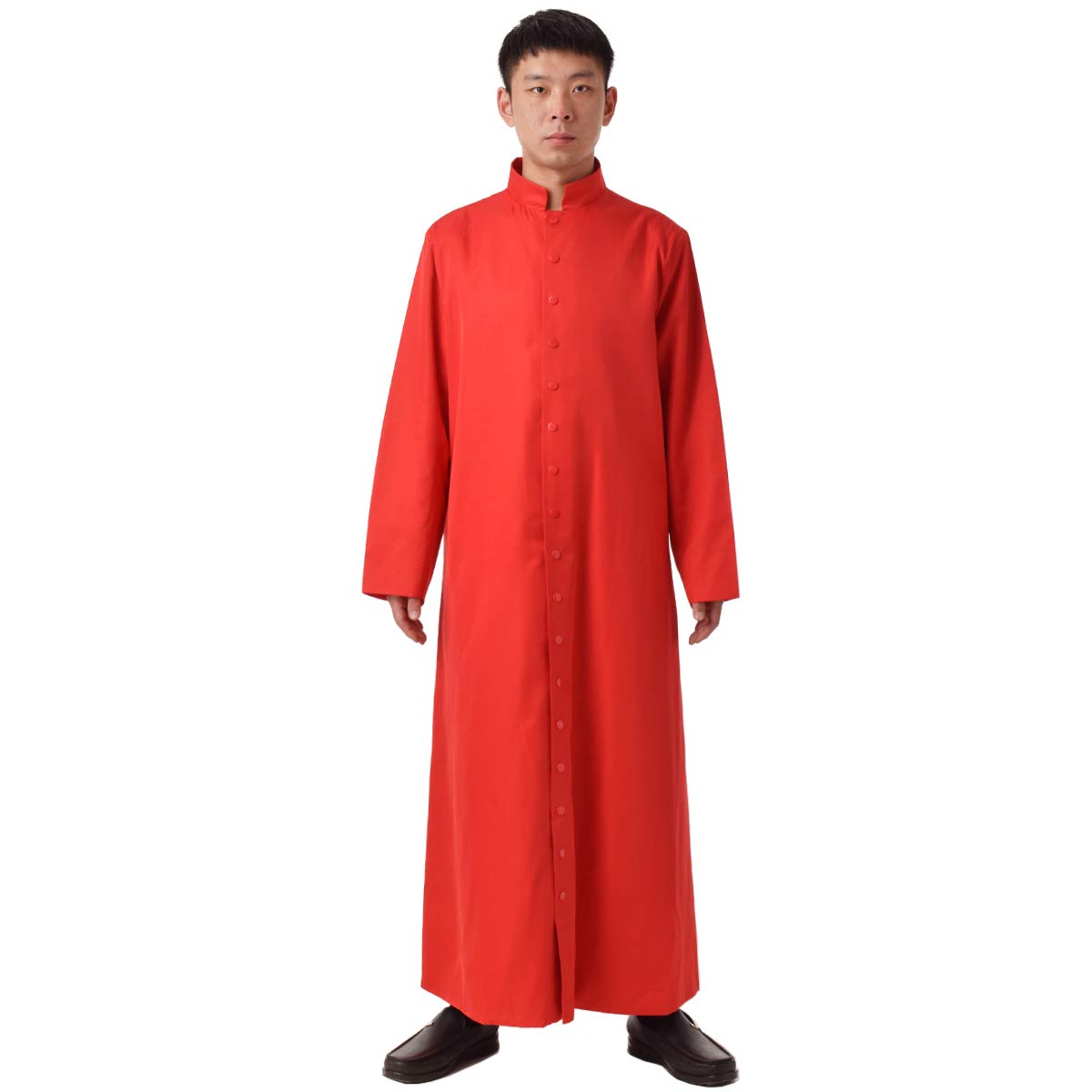 Blessume Unisex Red Catholic Cassock Church Priest Roman Robe Clergy Liturgical Vestments (Xl, )