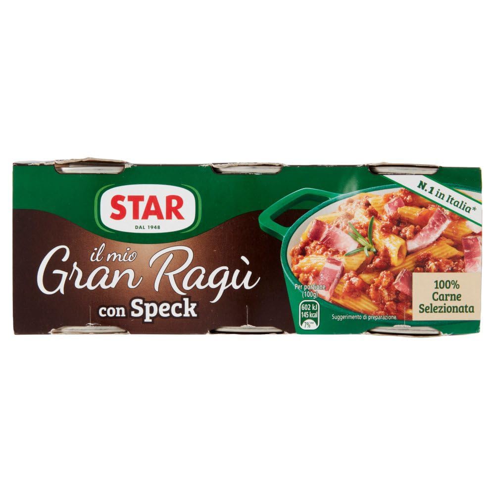 Italian Gourmet Il Mio Gran Ragù Speck sugo Sauce, 16 x 3 x 100g