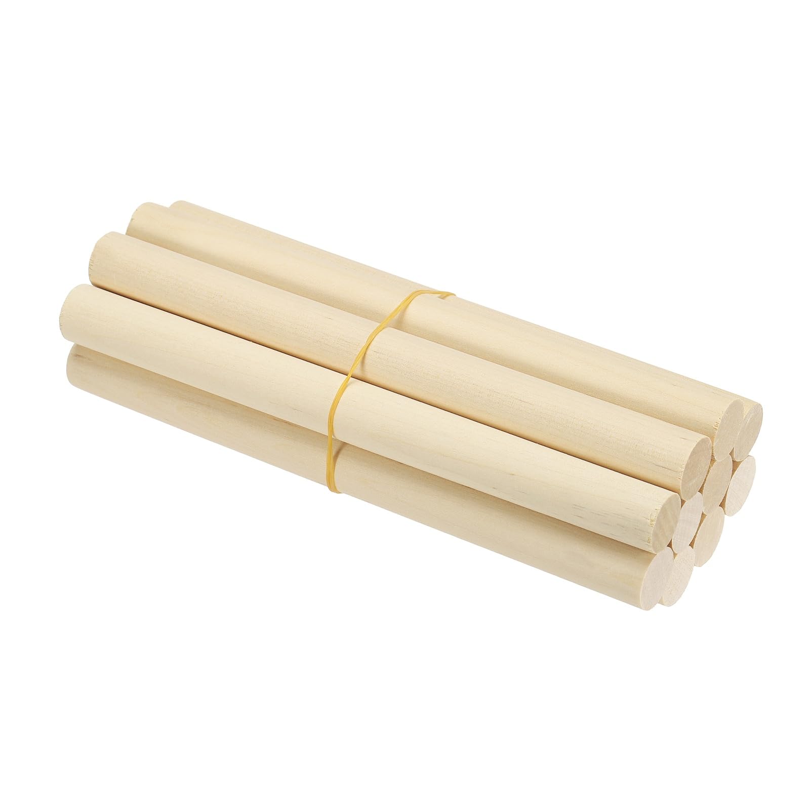 PATIKIL 3/4 x 8 Inch Wooden Dowel Rod 10 Pcs Wood Dowels for Craft Natural Color