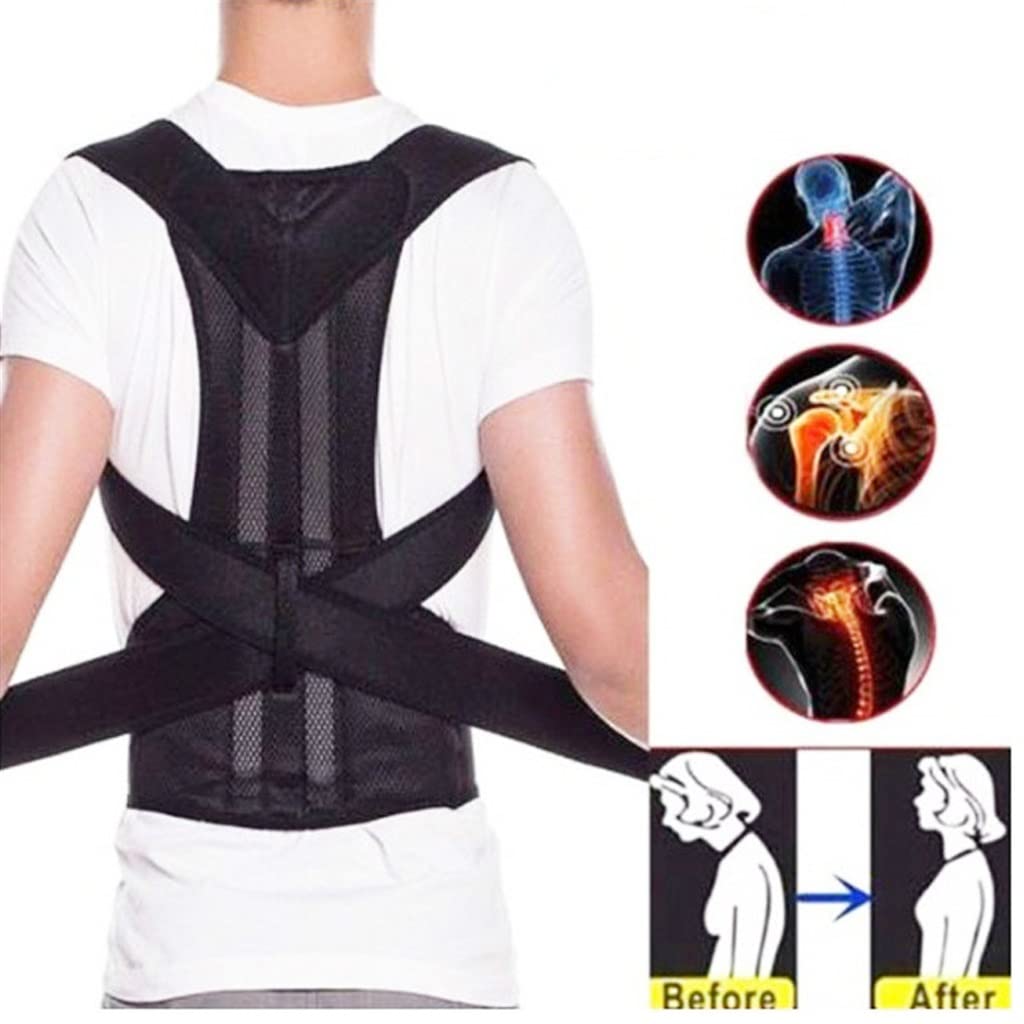 XJBTBA Korektor ortezy pleców Wsparcie obojczyka Zatrzymaj garbienie i garbienie Regulowany trener pleców unisex