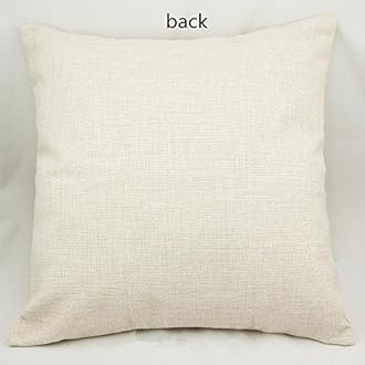 Cotton Linen Square Throw Pillow Case Decorative Cushion Cover Pillowcase for Sofa Feathers 18 "X18 (1, 34), thanksfix-Color 7, 18" x 18"
