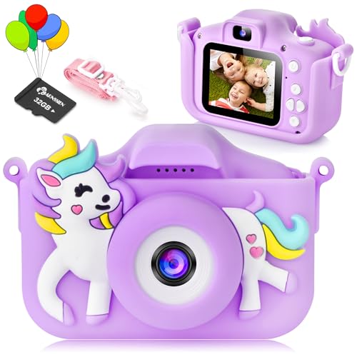 ARNSSIEN Cámara de Juguete para Niños de 3 a 12 Años, Selfie Portátil y Vídeo Digital HD - Regalo para Cumpleaños y Festivales