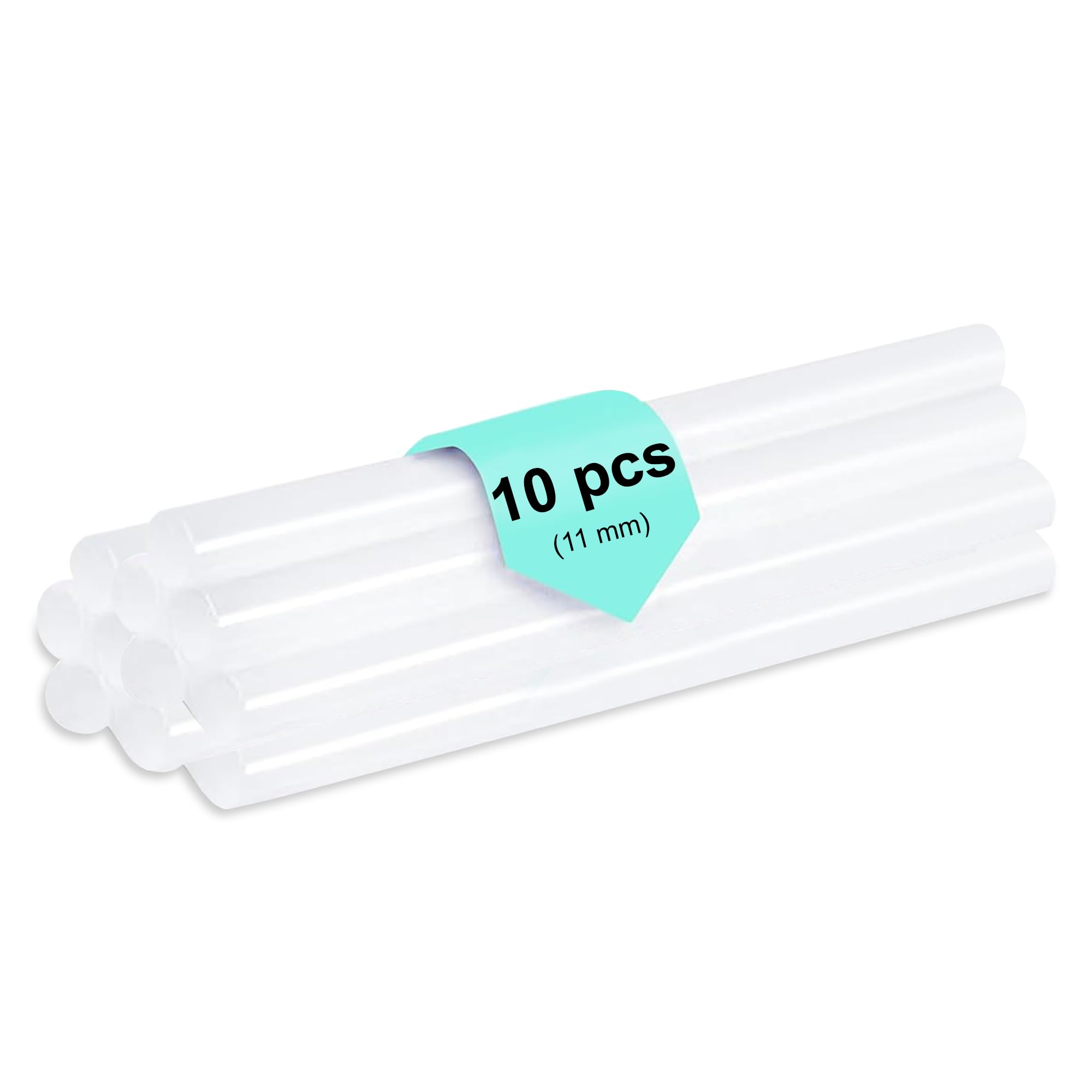 GLUN® Glue Sticks, 11mm Transparent Glue Gun Sticks, 10 Piece for DIY Craft Work, Gift Decoration Electronics Repairing & Home Use