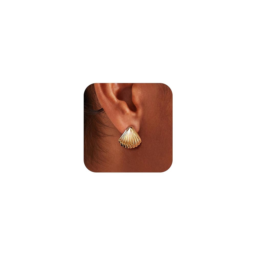 Amazon.com: KIFUTENG Seashell Stud Earrings for Women Trendy Amazon.com: KIFUTENG Seashell Stud Earrings for Women Trendy