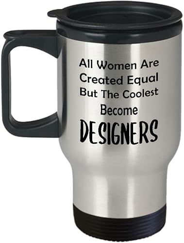Cute Gifts for Female Designer Travel Mug Insulated Coffee Tumbler - Graphic UX Developer Artist Interior Design Fashion Creative Dept Department