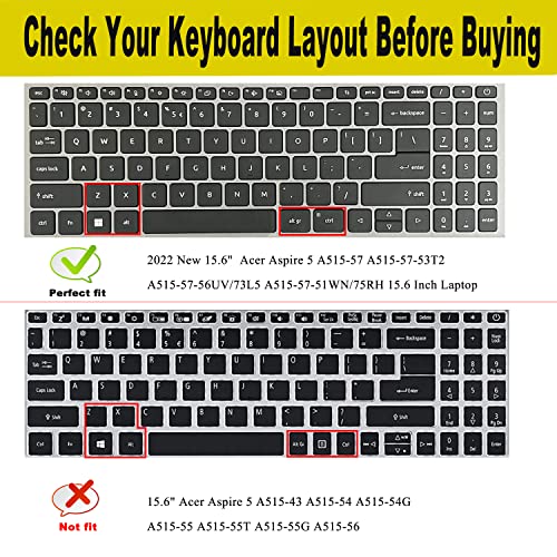 Protector de teclado para laptop Acer Aspire 15.6" 2 unidades miniatura 2