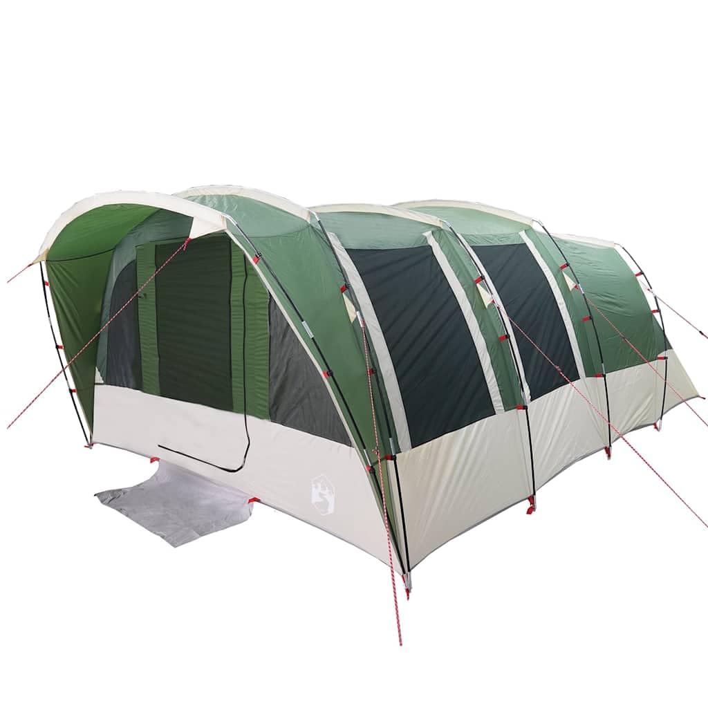 Tienda de campaña familiar tipo túnel, verde, impermeable, de poliéster 185T con revestimiento de poliuretano, 430 x 314 x, ligera tienda de campaña con cabinas