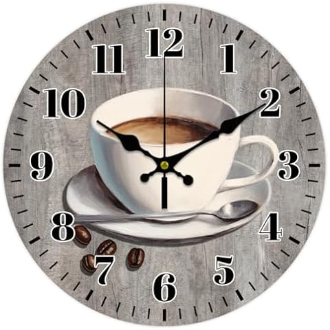 CHGCRAFT 12-inch Silent Coffee Wall Clock thumbnail