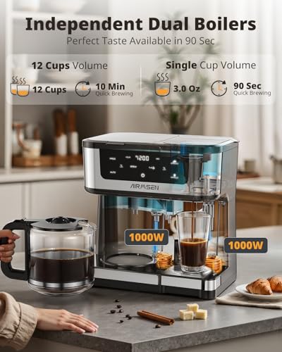 AIRMSEN 12-Cup Dual Coffee Maker