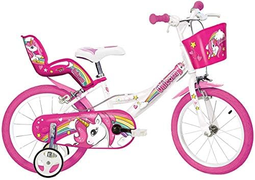 Dino Bikes 144R-UN Unicorn 14" Bicycle 14'', White & Pink