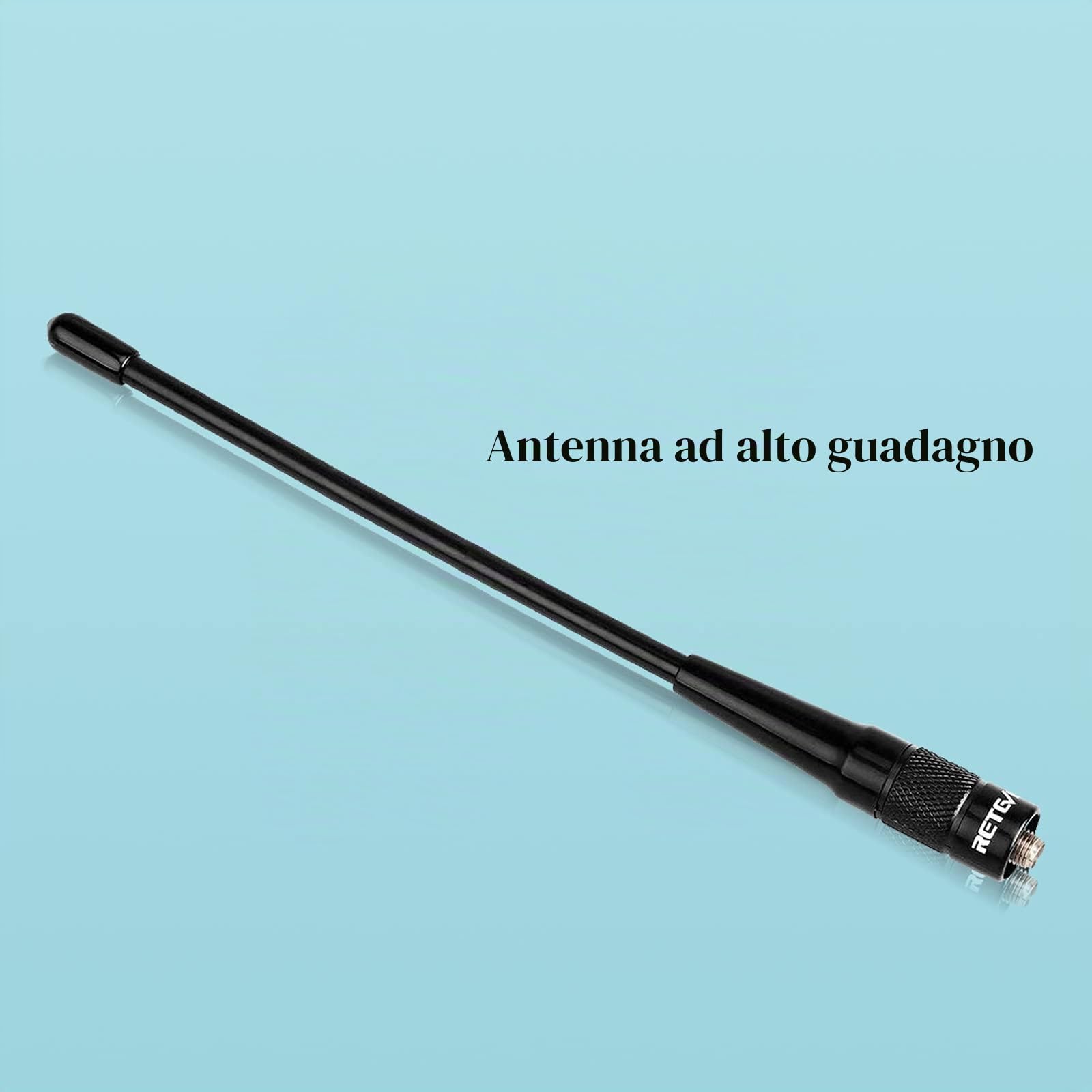 Retevis RHD701 Walkie Talkie Antenna VHF/UHF Dual Band SMA-F Compatibile con Baofeng UV-5R