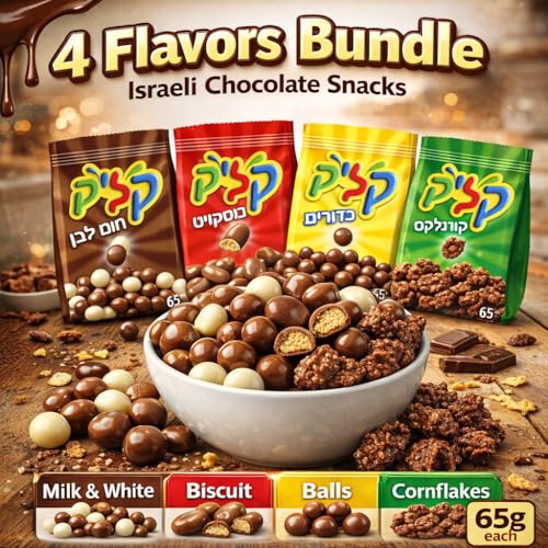Kosher Israeli Chocolate Snack Variety Pack – 4 Assorted Crispy Chocolate Snacks from Israel (4 × 65g) – Kosher Candy & Chocolate Treats image 5