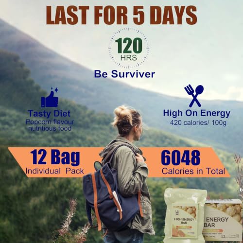 Image of Popcorn Flavor Emergency Food Rations, 6048 Calorie MRE Meals Survival Food