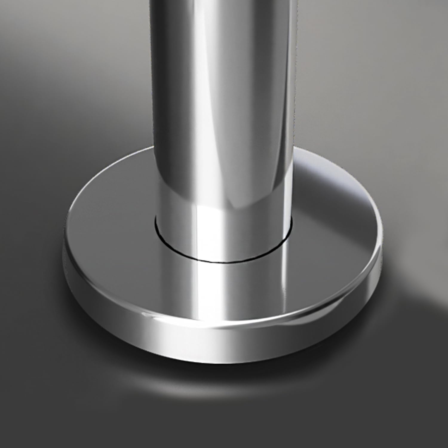 Edelstahl Treppengeländer Eingang Haustür mit 1 Pfosten und Wandanschluss, Individuell 500mm - 1200mm, Montage, Querstreben, Träger. Handlauf nach Ihren Wünschen