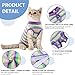 MORVIGIVE Cat Recovery Suit After Surgery, Striped Cat Onesie for Cats Spay Neuter, Professional Kitten Surgical Bodysuit, E-Collar Cone Alternative for Abdominal Wounds & Skin Diseases
