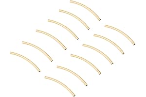 PH PandaHall 14K Gold Tube Beads | 30pcs Noodle Tube Spacer Beads...