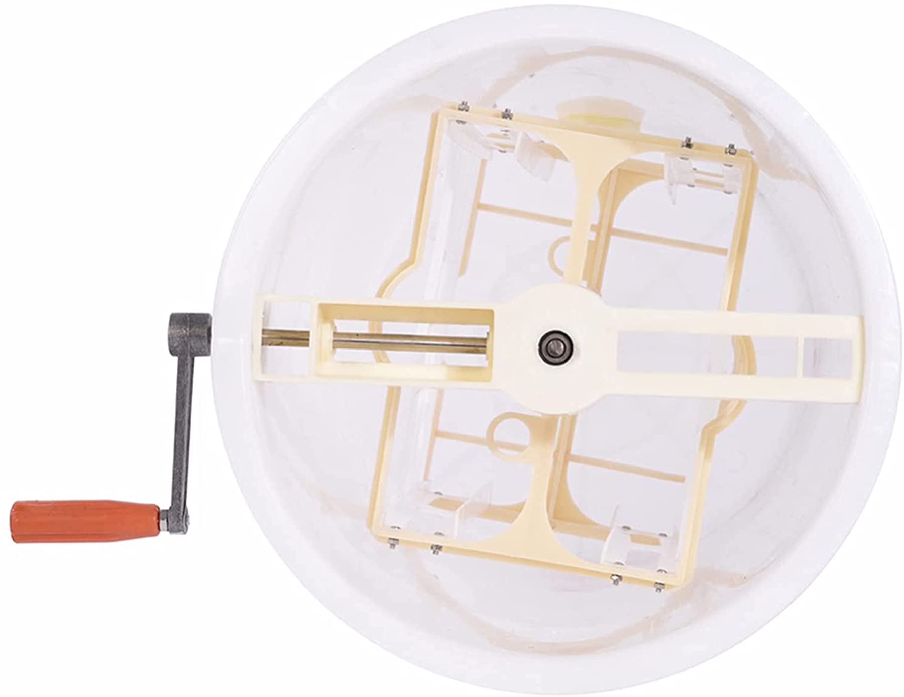 Estrattore di miele d'api manuale in plastica a 2 telai, centrifuga per miele di lavorazione a nido d'ape di grande capacità da 18 litri per apicoltura Centrifuga per miele Attrezzatura per apicoltu