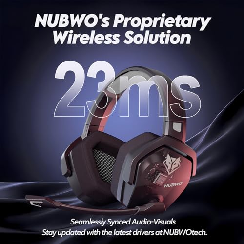 Image of NUBWO Wireless Gaming Headset with Mic for Ps5 Ps4 PC, Zero Interference, 100-Hour Battery All-Day Play, 23ms Sync​ for Fortnite & Call of Duty /FPS Gamers, Triple Mode All Devices Compatible - Gray