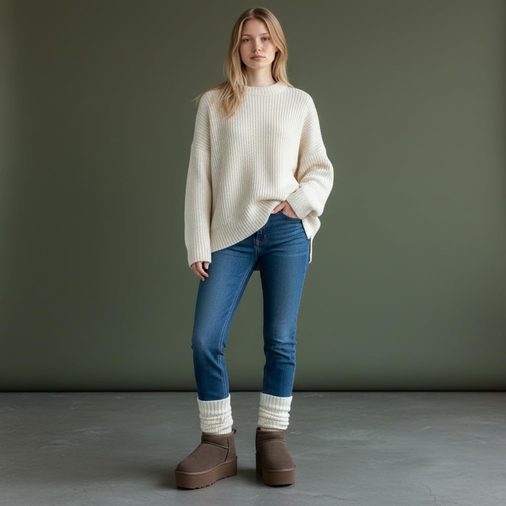 CUSHIONAIRE Hippy Women’s Platform Ankle Boots – Genuine Suede, Faux Fur Lining, Cozy Winter Slip-On Design, Comfortable Footwear with Wide Widths Available - Image 7