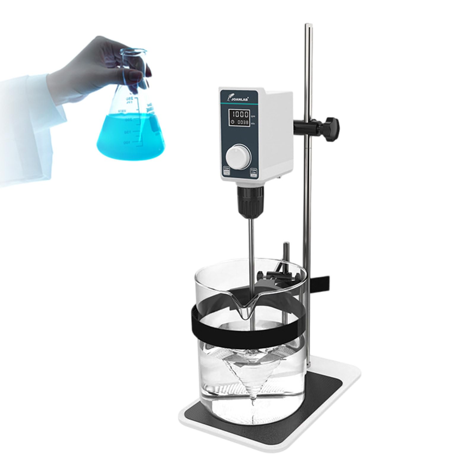 Mieszadło laboratoryjne, regulowane 50-2000 obr./min, pojemność 10 l/20 l, wiosło ze stali nierdzewnej 304 do badań naukowych, wysoka wydajność