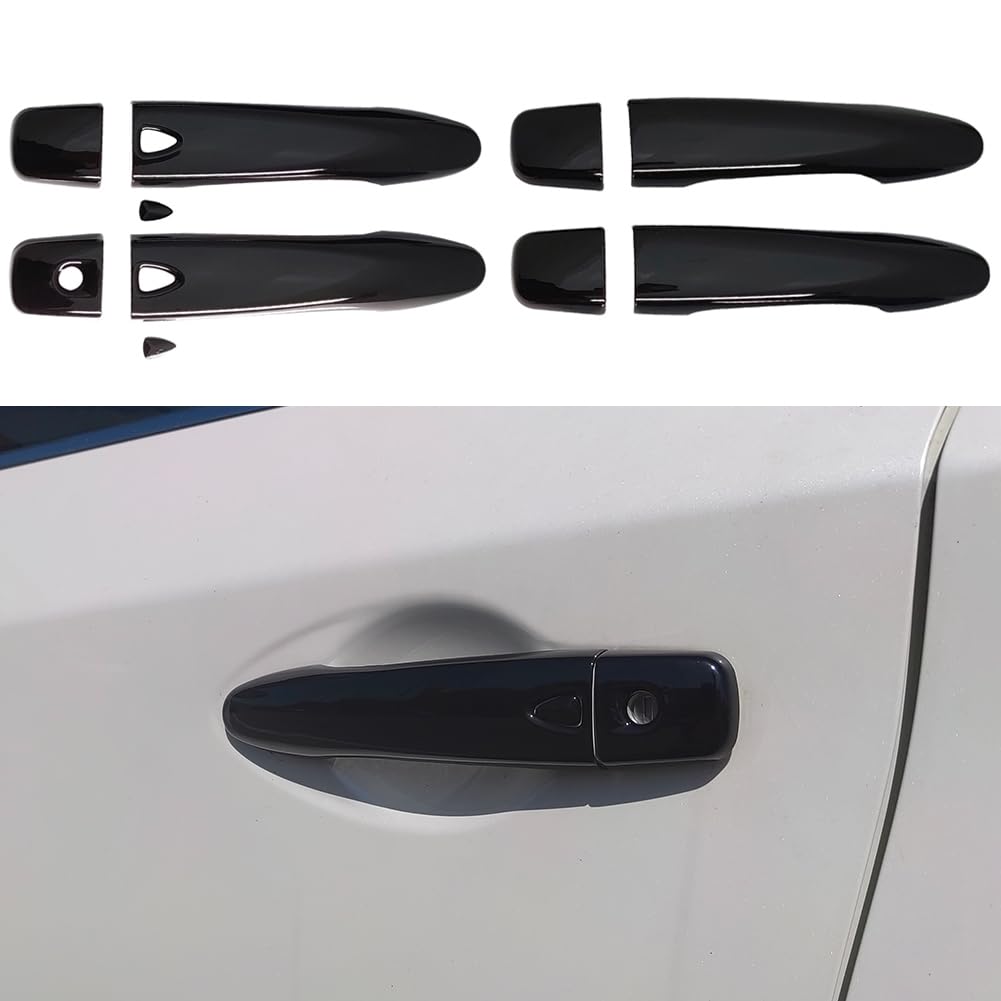 AOKIO Glossy Black Exterior Door Handle Cover Trim for Nissan