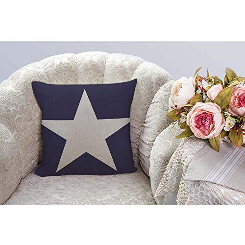 HGOD-DESIGNS-Blue-Star-Throw-Pillow-CoverAbstract-USA-Star-Design-on-The-Blue-Background-Decorative-Couch-Sofa-Bedroom-Burlap-Pillow-Cases-for-MenWomen-Room-18×18-Inch HGOD DESIGNS Blue Star Throw Pillow CoverAbstract USA Star Design on The Blue Background Decorative Couch Sofa Bedroom Burlap Pillow Cases for MenWomen Room 18×18 Inch