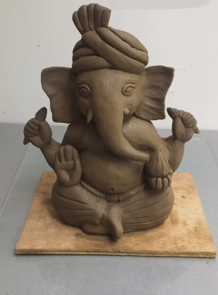Premium Terracotta Clay for Modeling and Art & Craft Projects| Fine motor skills - Shadu mati - Air Dry Wet Clay for Children & Professional Artists - Ready to Use Natural Eco Friendly Filtered Molding Clay (1Kg)-image-10