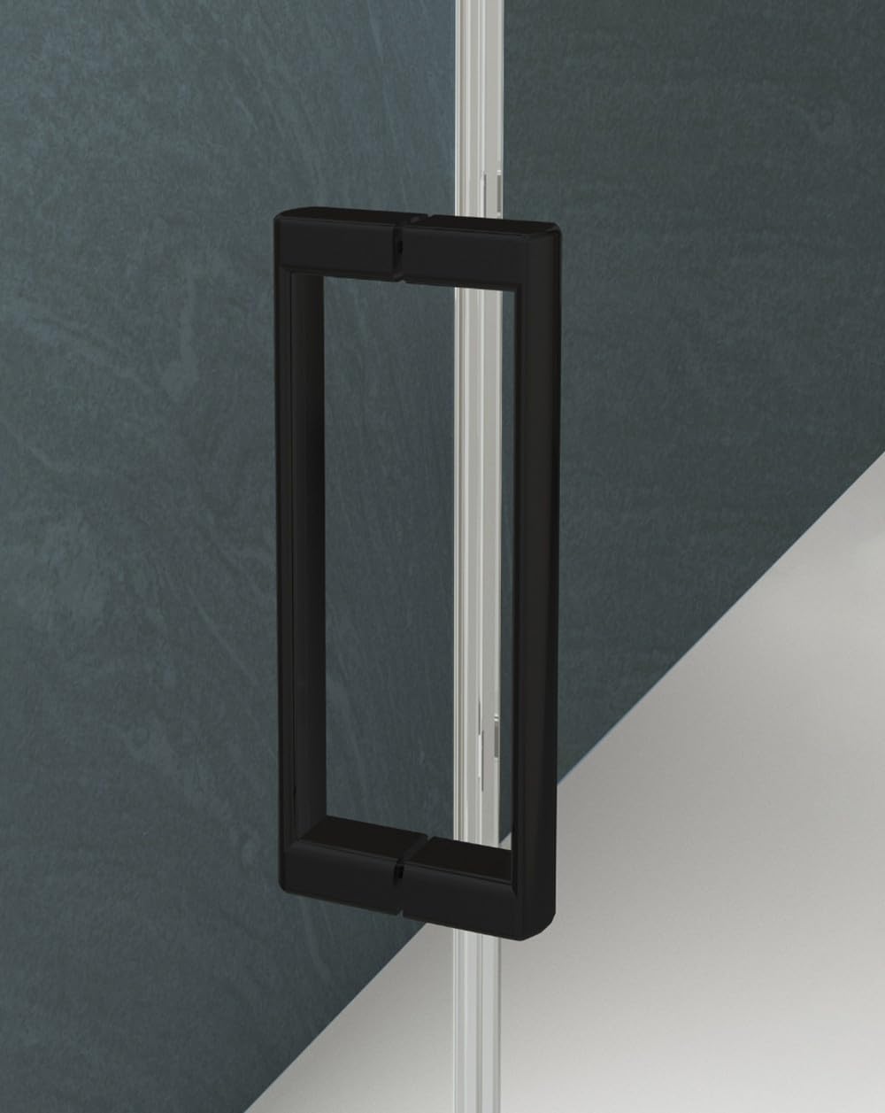Mampara Ducha Rectangular Angular Corredera 2 Puertas 2 Fijos | Cristal 5mm Antical | Perfil Negro 80cm (Adaptable 78-80cm) X 70cm