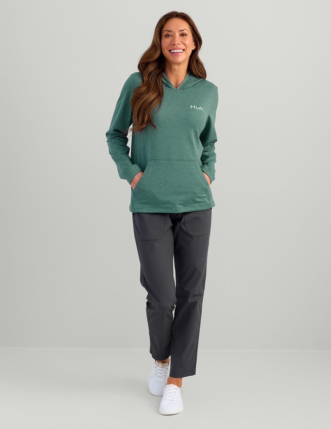 HUK Women's Coldfront+ Pullover, Performance Fishing Hoodie
