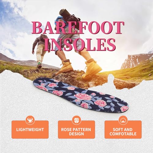 Image of Barefoot Shoe Inserts Shoe Inserts for Women Thin No Show Socks Womens Insole Socks for Men Shoe Insoles Women No Show Socks Womens Rose
