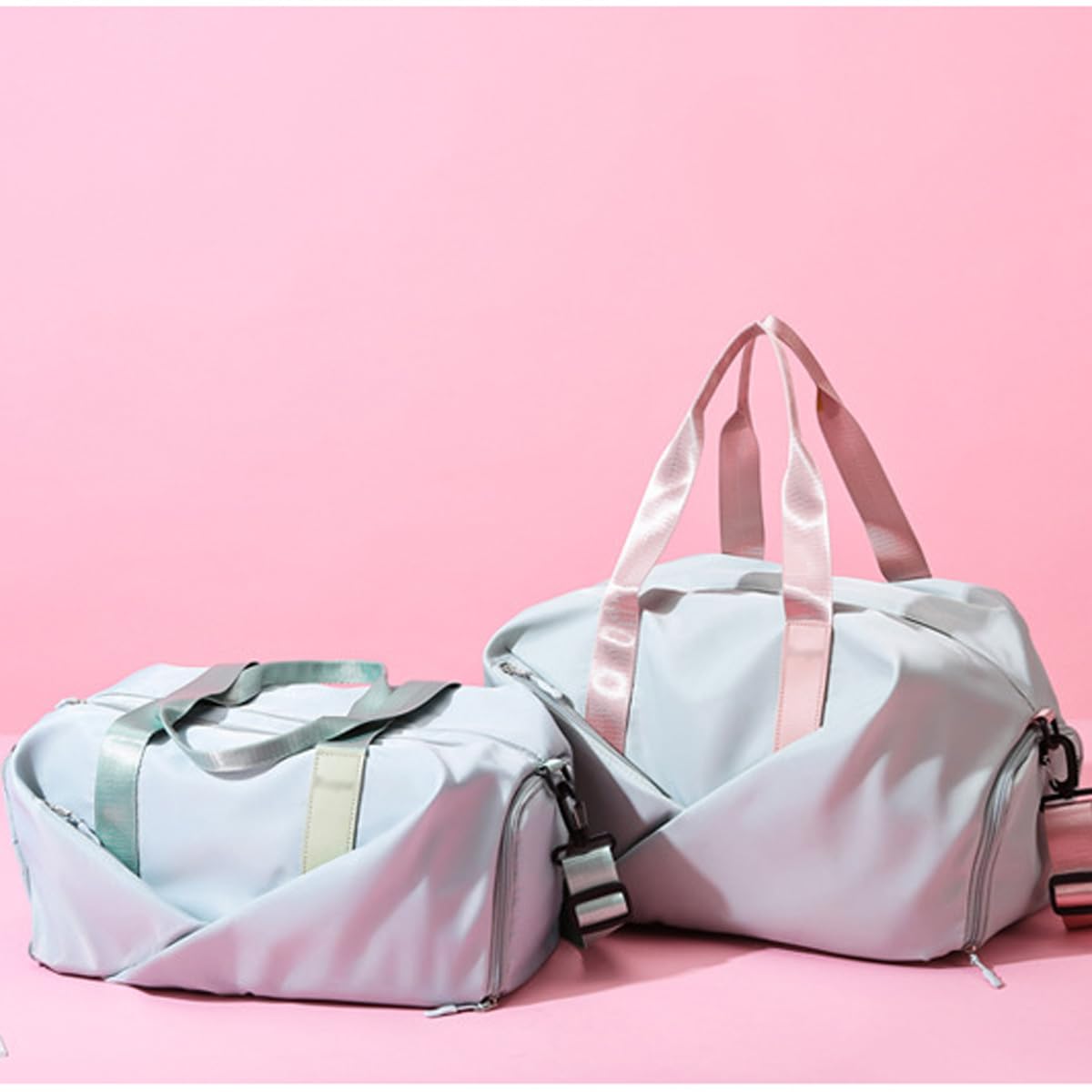Borsa da Palestra, Borsone Sportivo Unisex con Scomparto per Scarpe e Tasche Bagnate Impermeabili, Borse da Viaggio per Il Fine Settimana per Nuoto Yoga (Verde)