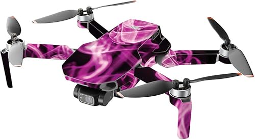 Miniatura 10 de MightySkins - Compatible con DJI Mini 2 Dron portátil  Llamas calientes  Funda protectora de vinilo duradera y única  Fácil de aplicar, quitar y