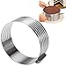 KALREDE Layer Cake Slicer- Adjustable Bread Cake Slicer Cutter 7 layers- Stainless Steel 9 Inch to 12 Inch Cake Ring- Baking Accessories Tools