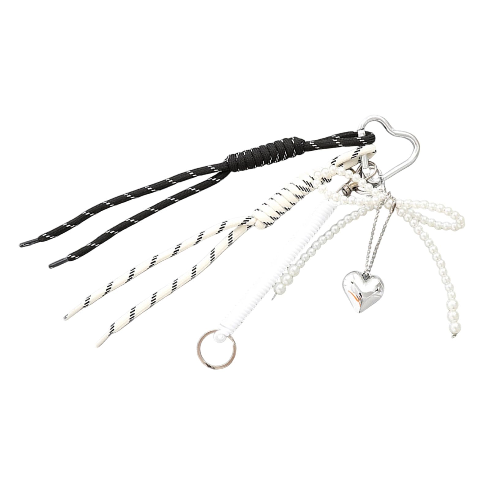 CAZSTYK Unique Tassels Pearls Bows Bag Charm Bags Pendant Practical Keychain Phone Ornament Keyring for Handbag Decoration Fashion Bag Accessory