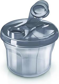 Philips Avent SCF135/18 Powder Formula Dispenser & Snack Cup - BPA-Free, Travel-Friendly, 3x9oz Feeds, Grey
