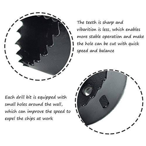 Image of 2-3 /4 inch /70mm Bimetal Hole Saw Triangle Shank Hole Cutter