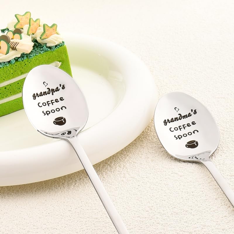 Grandpa’s Coffee Spoon – Engaged Gift From Grandkids | 19.5 Cm Long, With Greeting Card & Velvet Bag For Birthdays, Father’s Day - View #9