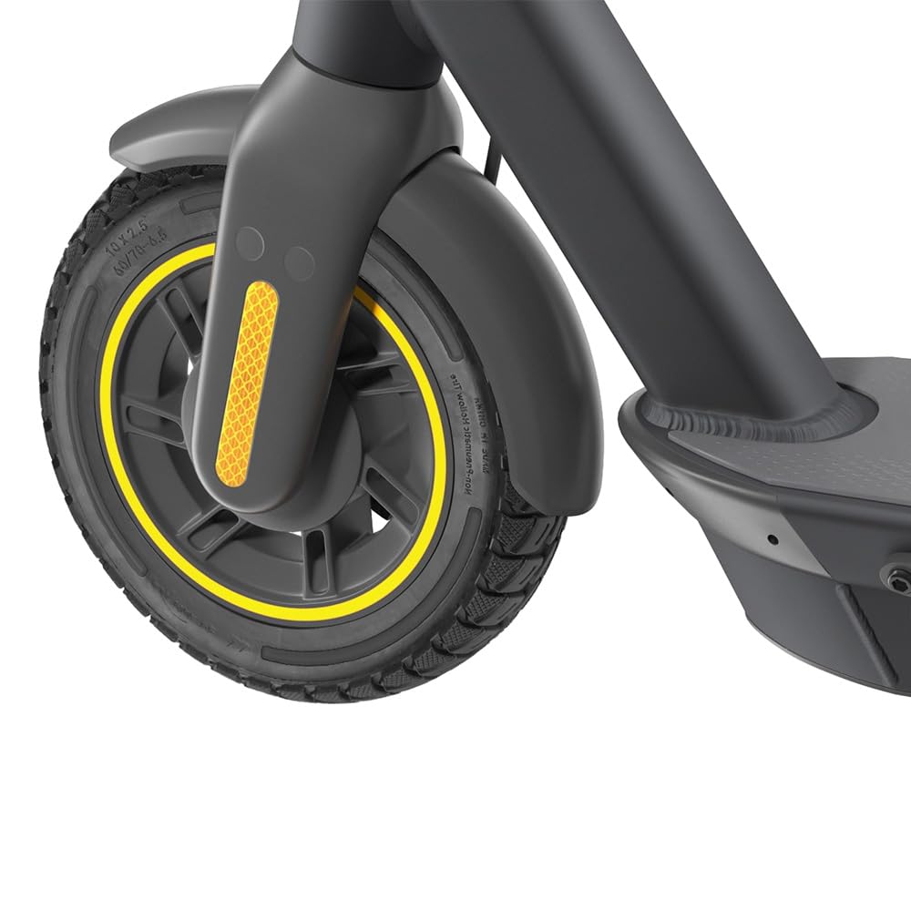 VOLOHAS 60/70-6.5 Vacuümband met ventiel voor Ninebot Max G30 elektrische scooter 10 inch stevige reserveband voor/achter met repareerbare geïntegreerde levende lijm (2 stuks