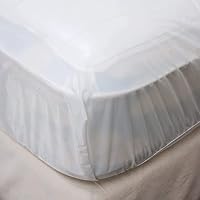 Vista 1 de Protector de colchón de vinilo plástico 4Gauge, estilo sábana bajera, impermeable, transpirable y con protección contra derrames, se adapta a un