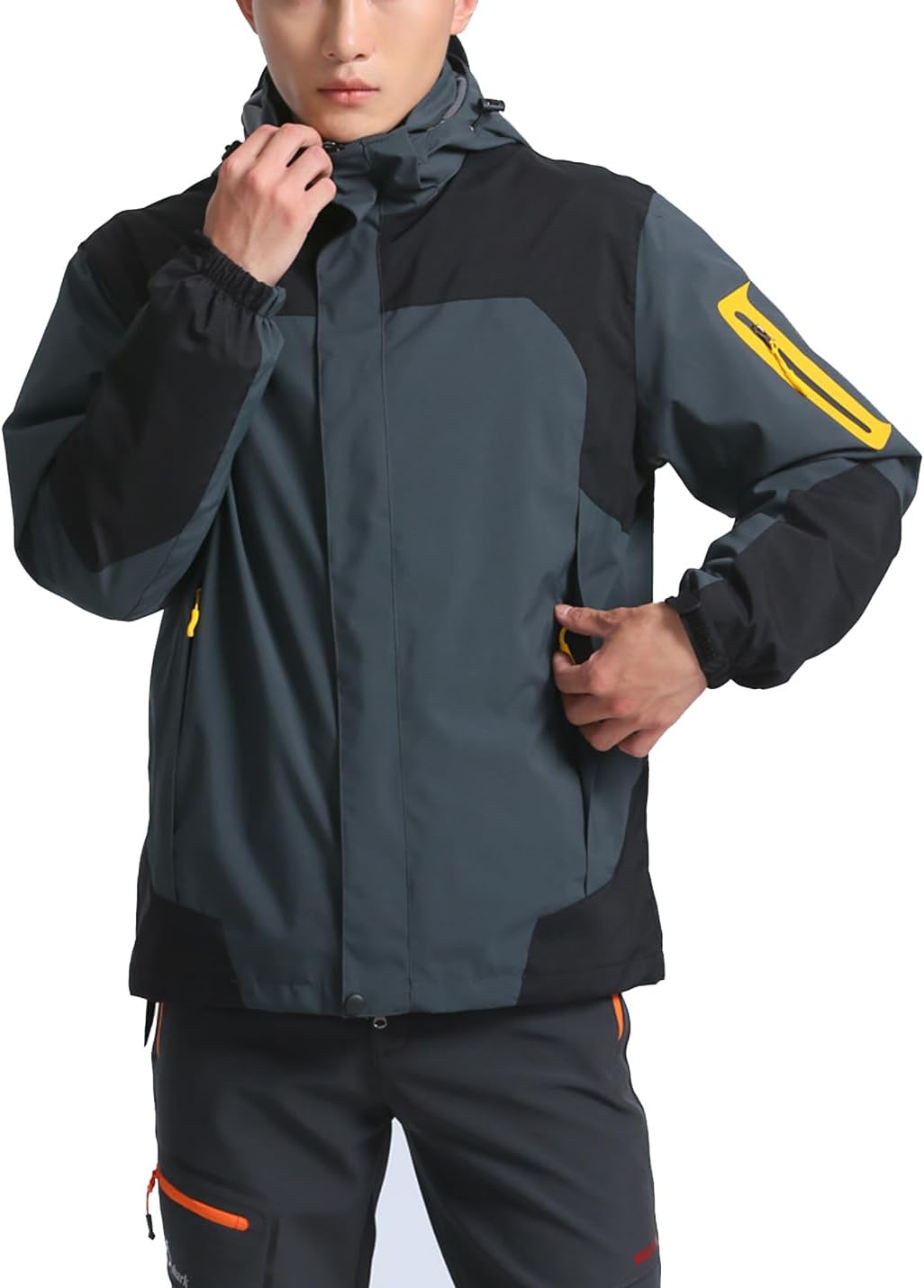 ZGZZ7 Men's Winter Outdoor 3 in 1 Thermal Fleece Snowboard Jackets Active Skiing Jackets