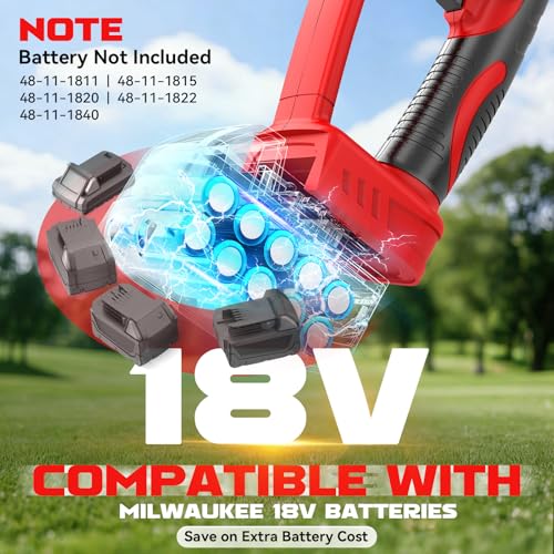 Image of Ecarke 2-in-1 Electric Pole Saw Compatible with Milwaukee 18V Battery, 6 Inch Mini Chainsaw Brushless Tree Trimmer with Extension Pole, 16FT Max Total Reach, Tree Saw for Trimming Pruning (Tool Only)